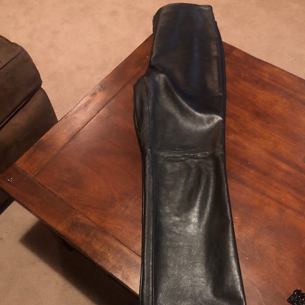 DKNYC Black Leather Pants
